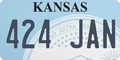 KS license plate 424JAN