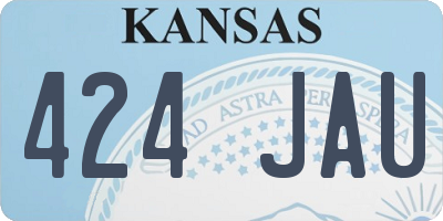 KS license plate 424JAU