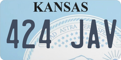 KS license plate 424JAV