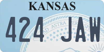 KS license plate 424JAW