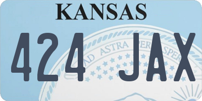 KS license plate 424JAX