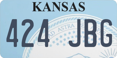 KS license plate 424JBG