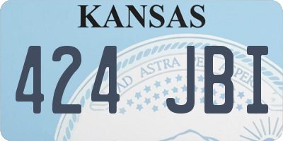 KS license plate 424JBI