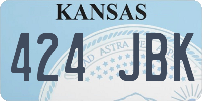 KS license plate 424JBK