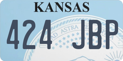 KS license plate 424JBP