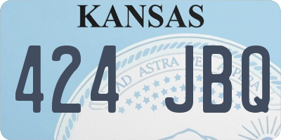 KS license plate 424JBQ