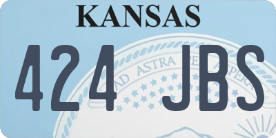 KS license plate 424JBS