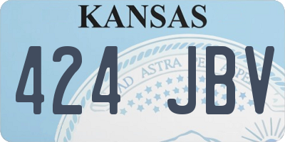 KS license plate 424JBV