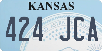 KS license plate 424JCA