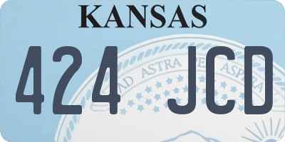 KS license plate 424JCD