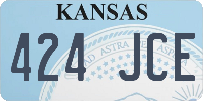 KS license plate 424JCE