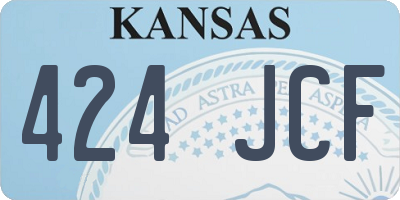 KS license plate 424JCF