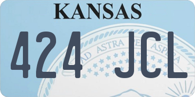 KS license plate 424JCL