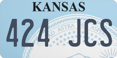 KS license plate 424JCS