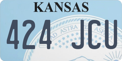 KS license plate 424JCU