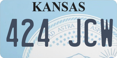 KS license plate 424JCW