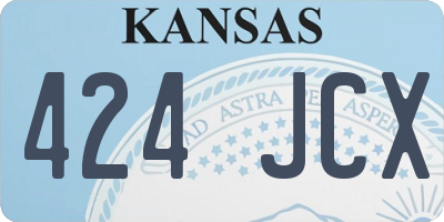 KS license plate 424JCX