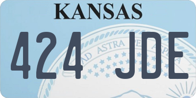 KS license plate 424JDE