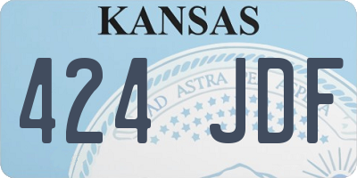 KS license plate 424JDF