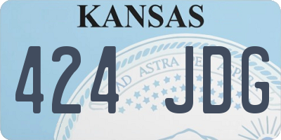 KS license plate 424JDG