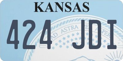 KS license plate 424JDI