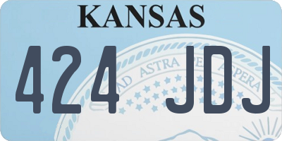 KS license plate 424JDJ