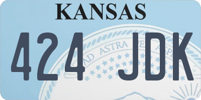 KS license plate 424JDK