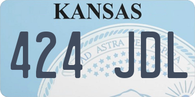 KS license plate 424JDL