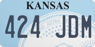 KS license plate 424JDM