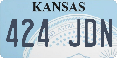 KS license plate 424JDN