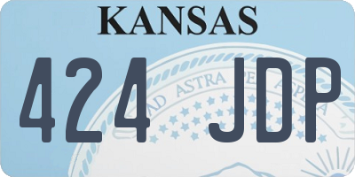 KS license plate 424JDP