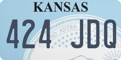 KS license plate 424JDQ