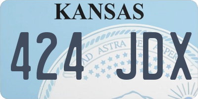 KS license plate 424JDX