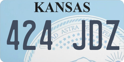 KS license plate 424JDZ