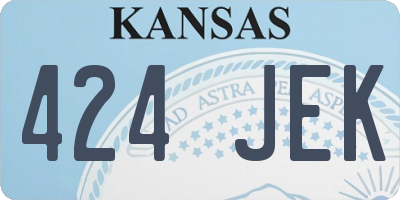 KS license plate 424JEK