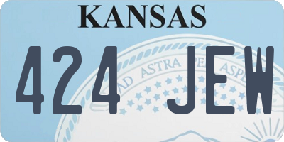 KS license plate 424JEW