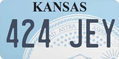 KS license plate 424JEY