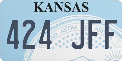 KS license plate 424JFF