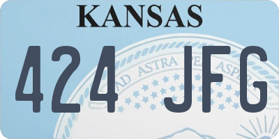 KS license plate 424JFG