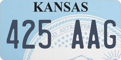 KS license plate 425AAG