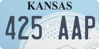 KS license plate 425AAP