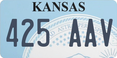 KS license plate 425AAV