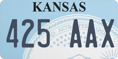 KS license plate 425AAX