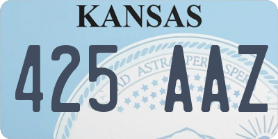 KS license plate 425AAZ