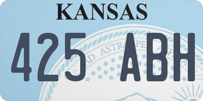 KS license plate 425ABH