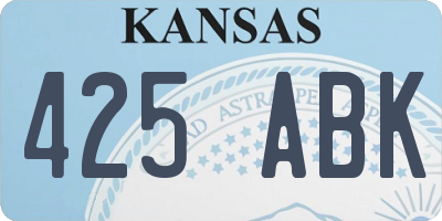 KS license plate 425ABK