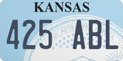 KS license plate 425ABL
