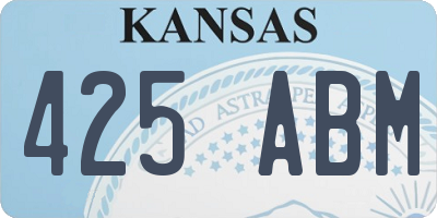 KS license plate 425ABM
