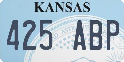 KS license plate 425ABP