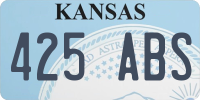 KS license plate 425ABS